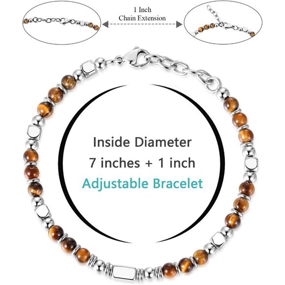 Brown Boho Beaded Bracelets for Women Trendy Jewelry Gifts for Lover, Friend - Picture 3 of 6